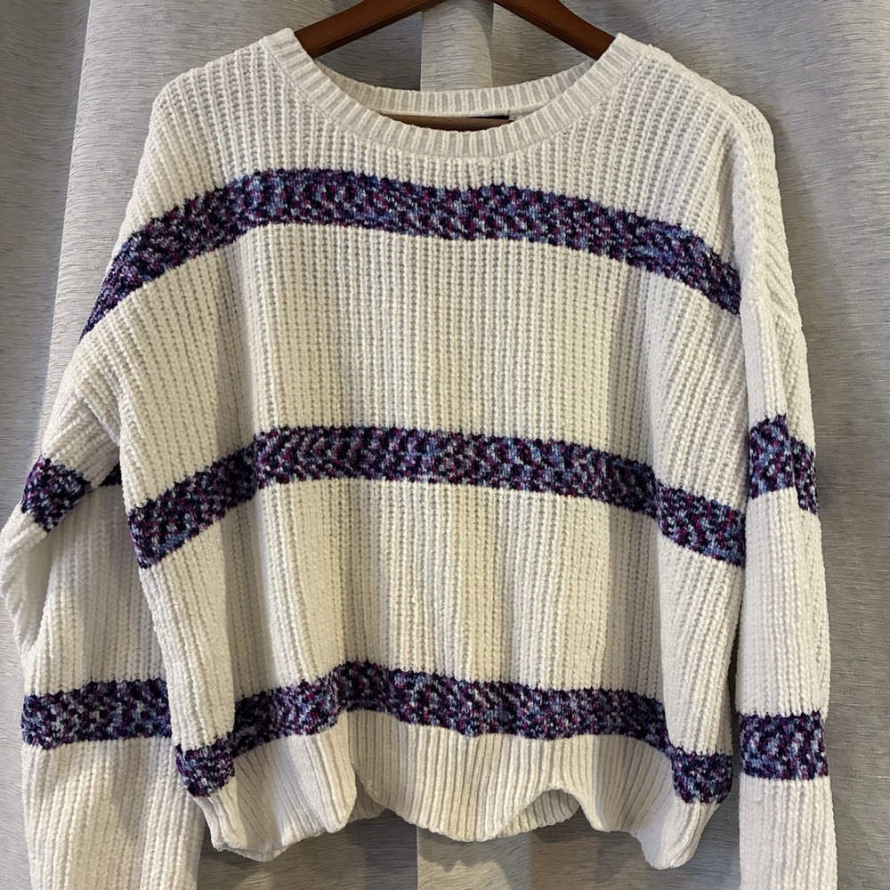 Blush & Bloom Womens Sweater Striped Pullover Size Large - Picture 3 of 5